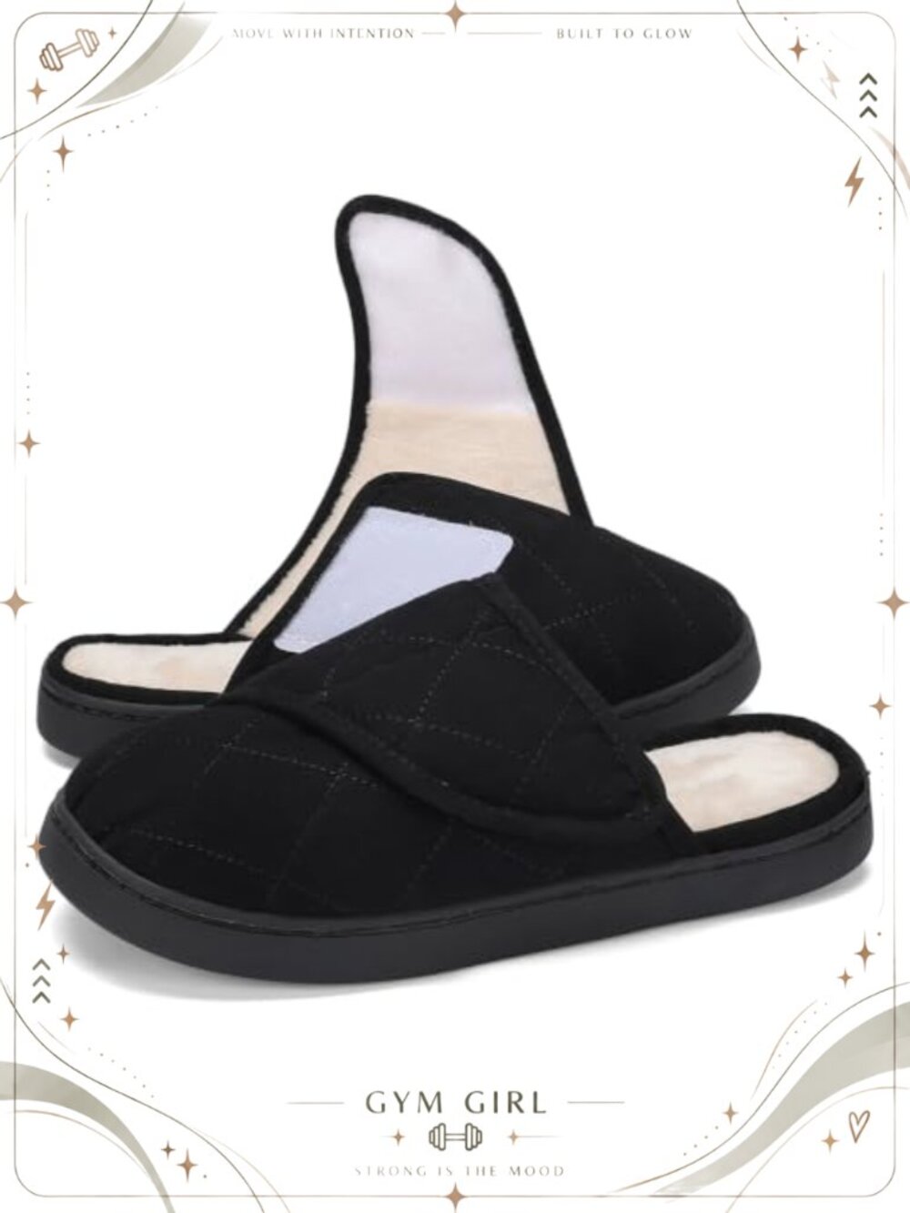 Adjustable Wide Fit Orthopedic House Slippers for Women with Arch Support